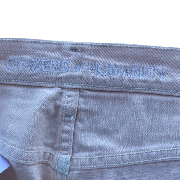 New Citizens of Humanity by Jerome Dahan Pink Cut Off Hem Denim Mini Skirt 25 - Picture 10 of 13